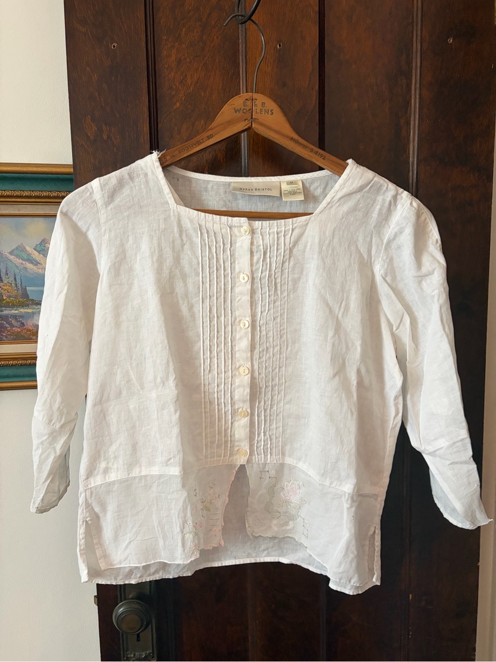 Vintage 100% Cotton Embroidered Blouse